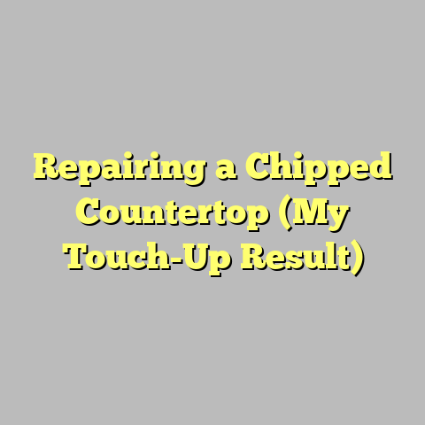 Repairing a Chipped Countertop (My Touch-Up Result)
