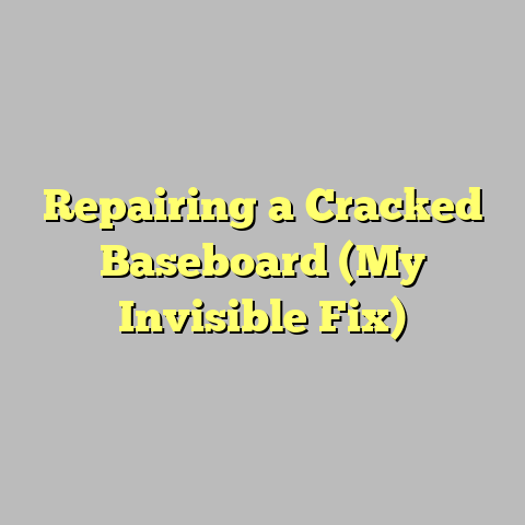 Repairing a Cracked Baseboard (My Invisible Fix)