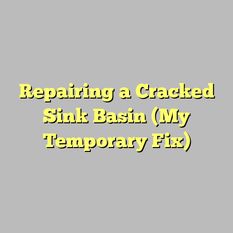 Repairing a Cracked Sink Basin (My Temporary Fix)