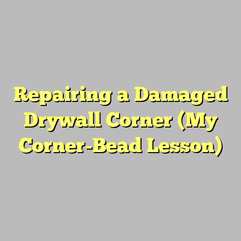 Repairing a Damaged Drywall Corner (My Corner-Bead Lesson)