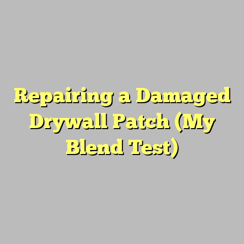 Repairing a Damaged Drywall Patch (My Blend Test)