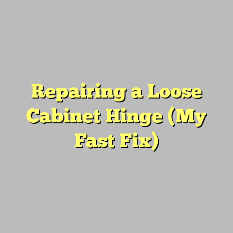 Repairing a Loose Cabinet Hinge (My Fast Fix)