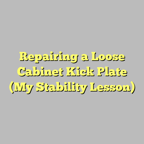 Repairing a Loose Cabinet Kick Plate (My Stability Lesson)