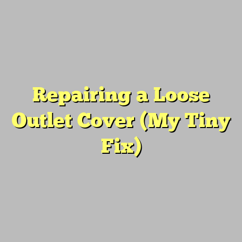 Repairing a Loose Outlet Cover (My Tiny Fix)