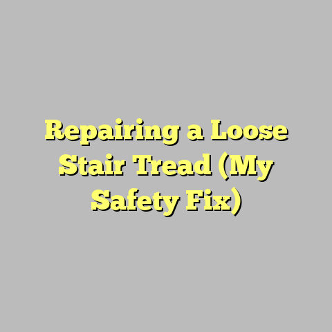Repairing a Loose Stair Tread (My Safety Fix)