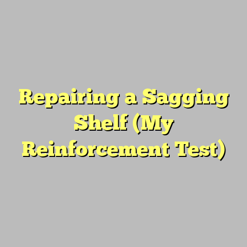 Repairing a Sagging Shelf (My Reinforcement Test)