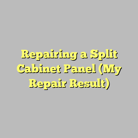 Repairing a Split Cabinet Panel (My Repair Result)