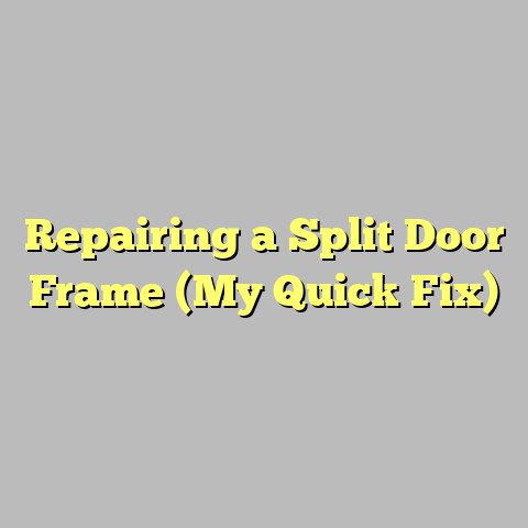 Repairing a Split Door Frame (My Quick Fix)