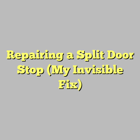 Repairing a Split Door Stop (My Invisible Fix)