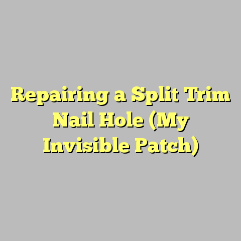 Repairing a Split Trim Nail Hole (My Invisible Patch)