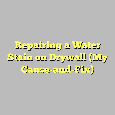 Repairing a Water Stain on Drywall (My Cause-and-Fix)