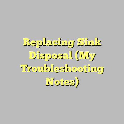 Replacing Sink Disposal (My Troubleshooting Notes)