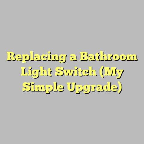 Replacing a Bathroom Light Switch (My Simple Upgrade)