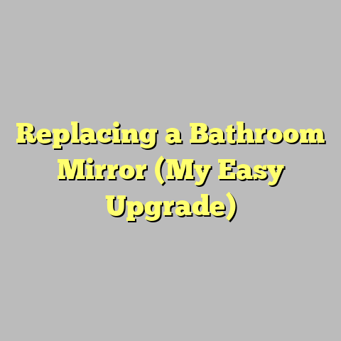 Replacing a Bathroom Mirror (My Easy Upgrade)
