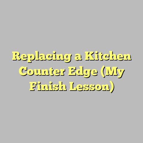 Replacing a Kitchen Counter Edge (My Finish Lesson)