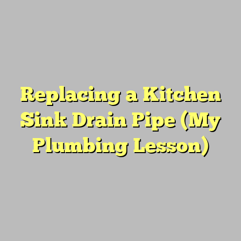 Replacing a Kitchen Sink Drain Pipe (My Plumbing Lesson)