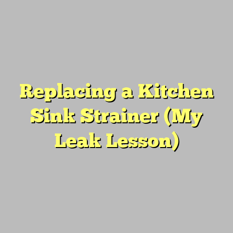 Replacing a Kitchen Sink Strainer (My Leak Lesson)