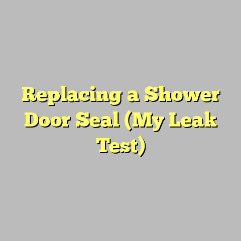 Replacing a Shower Door Seal (My Leak Test)