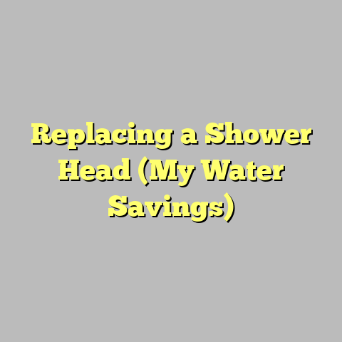 Replacing a Shower Head (My Water Savings)