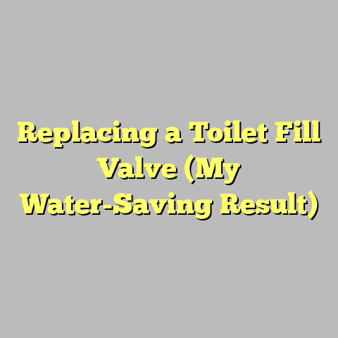 Replacing a Toilet Fill Valve (My Water-Saving Result)