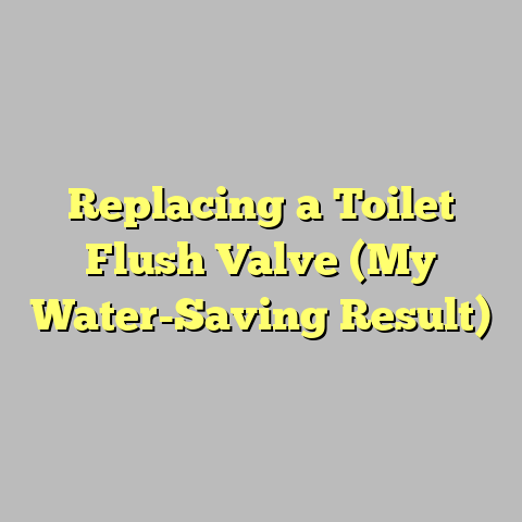 Replacing a Toilet Flush Valve (My Water-Saving Result)