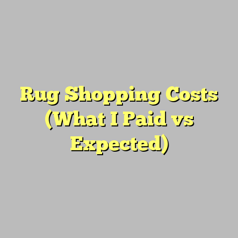 Rug Shopping Costs (What I Paid vs Expected)