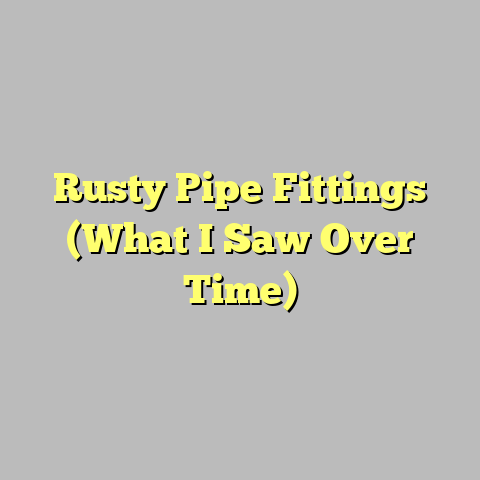 Rusty Pipe Fittings (What I Saw Over Time)