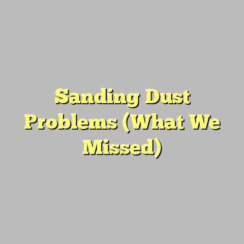 Sanding Dust Problems (What We Missed)