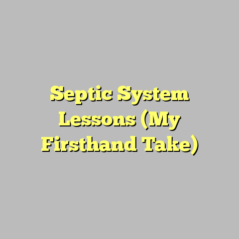Septic System Lessons (My Firsthand Take)