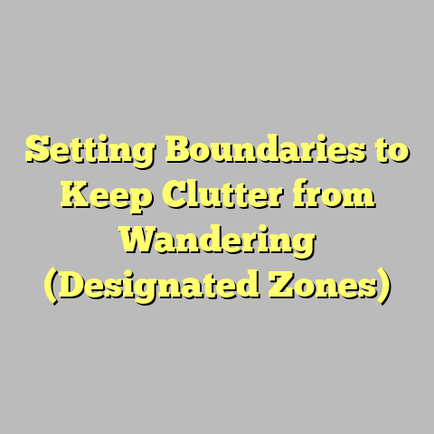 Setting Boundaries to Keep Clutter from Wandering (Designated Zones)
