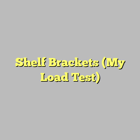 Shelf Brackets (My Load Test)