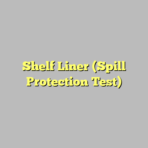 Shelf Liner (Spill Protection Test)
