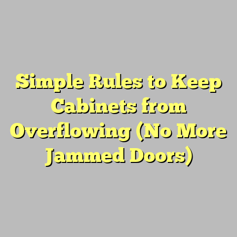 Simple Rules to Keep Cabinets from Overflowing (No More Jammed Doors)
