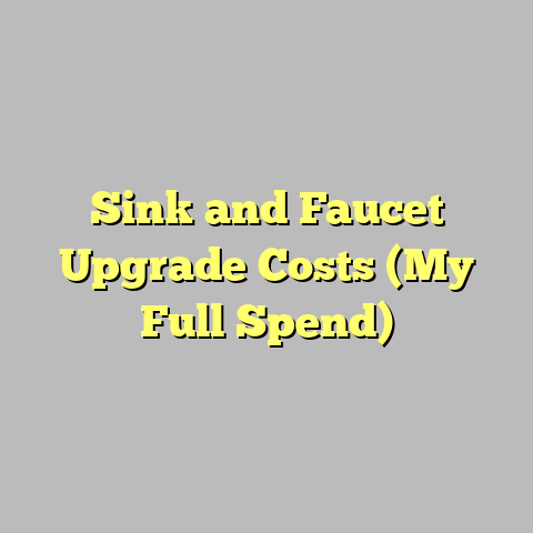 Sink and Faucet Upgrade Costs (My Full Spend)