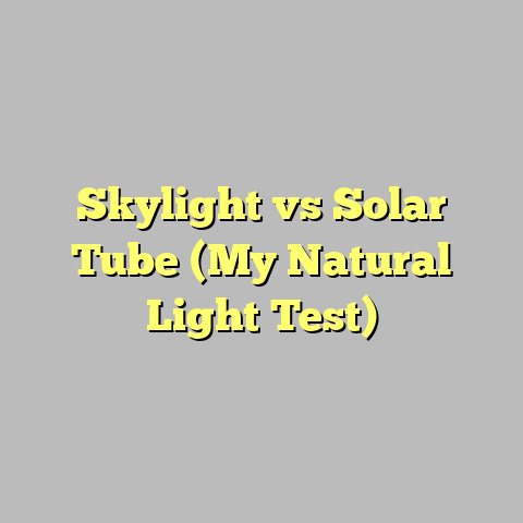Skylight vs Solar Tube (My Natural Light Test)