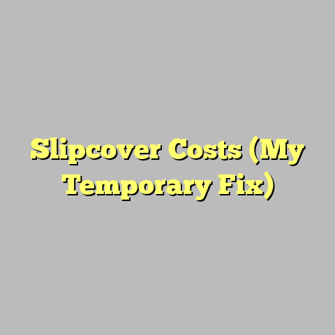 Slipcover Costs (My Temporary Fix)
