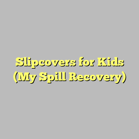 Slipcovers for Kids (My Spill Recovery)