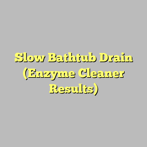 Slow Bathtub Drain (Enzyme Cleaner Results)