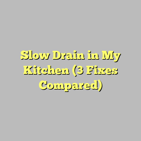 Slow Drain in My Kitchen (3 Fixes Compared)