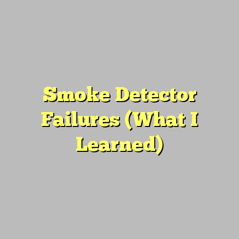 Smoke Detector Failures (What I Learned)