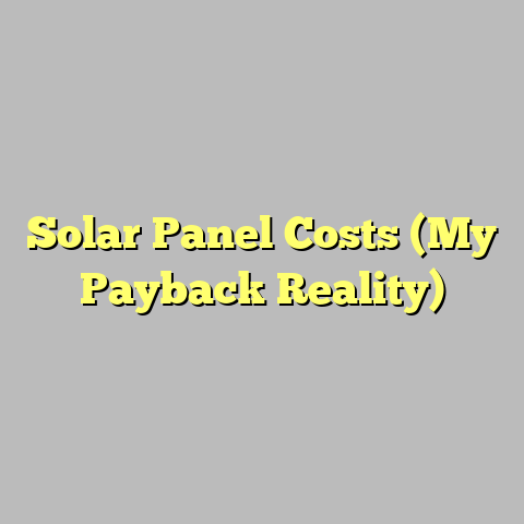 Solar Panel Costs (My Payback Reality)
