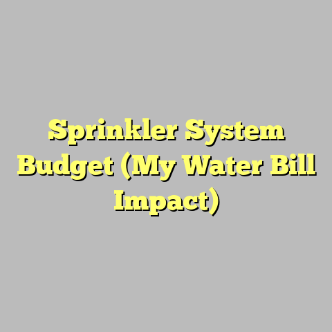 Sprinkler System Budget (My Water Bill Impact)