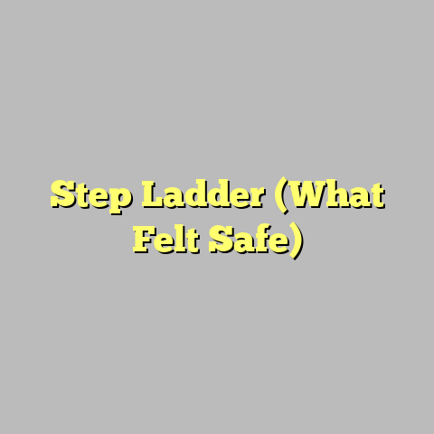 Step Ladder (What Felt Safe)