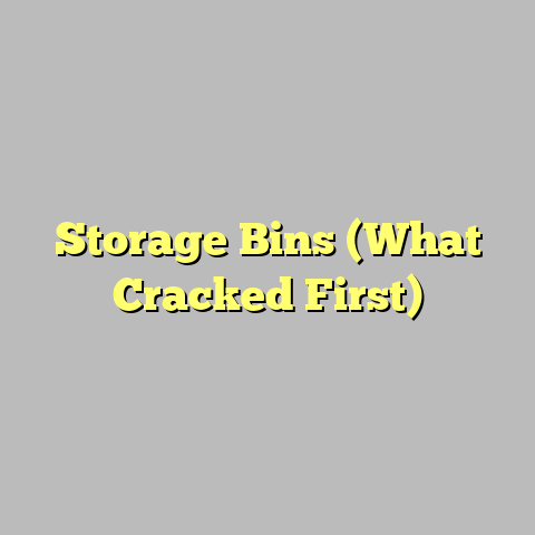 Storage Bins (What Cracked First)