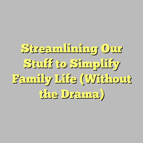 Streamlining Our Stuff to Simplify Family Life (Without the Drama)