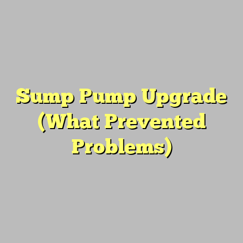 Sump Pump Upgrade (What Prevented Problems)