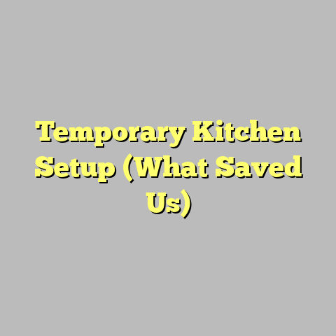 Temporary Kitchen Setup (What Saved Us)