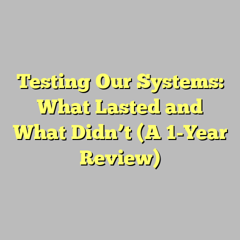 Testing Our Systems: What Lasted and What Didn’t (A 1-Year Review)