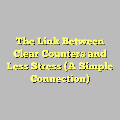 The Link Between Clear Counters and Less Stress (A Simple Connection)