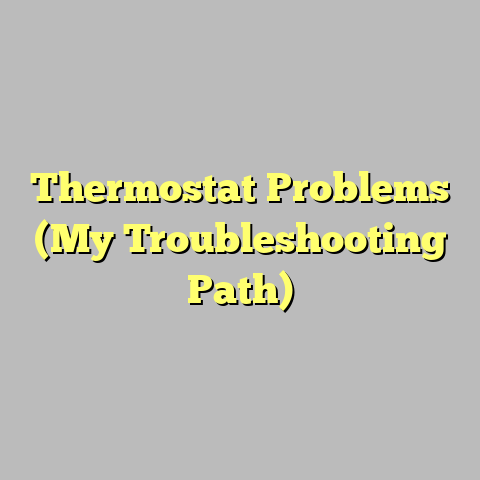 Thermostat Problems (My Troubleshooting Path)